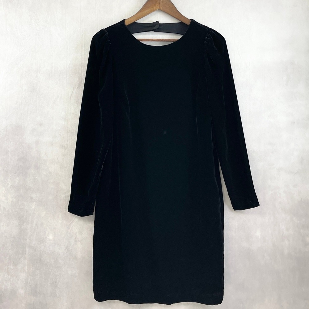 Boden Womens Velvet Dress US 4 Cut Out Shift Party Cocktail Glam Holiday LBD